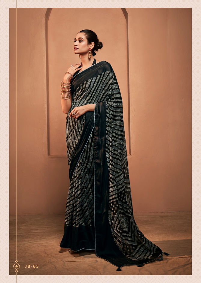 Stavan Jeevika Black 7 Designer Wholesale Georgette Saree Catalog